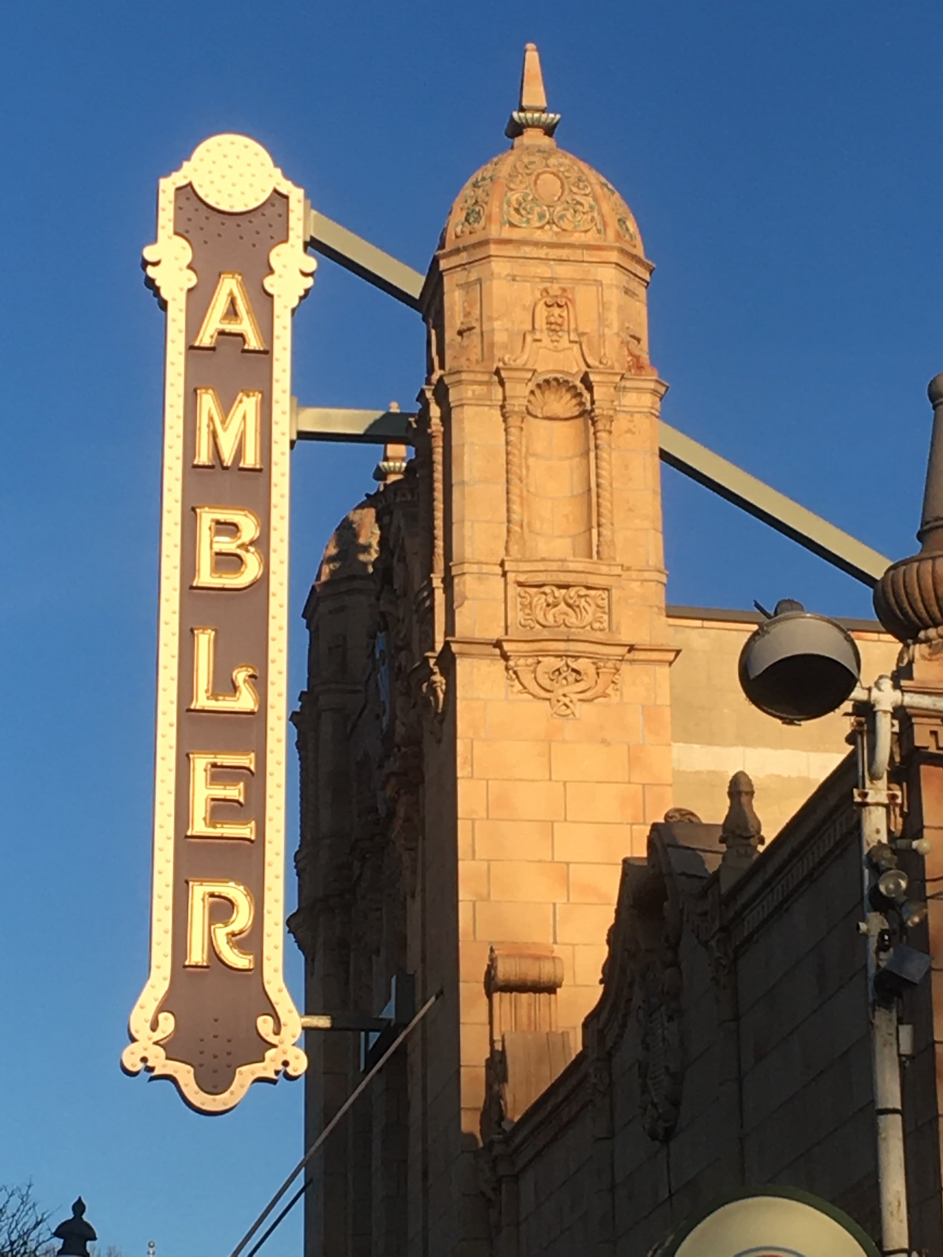 Ambler Theater sign in Ambler, Pennsylvania
